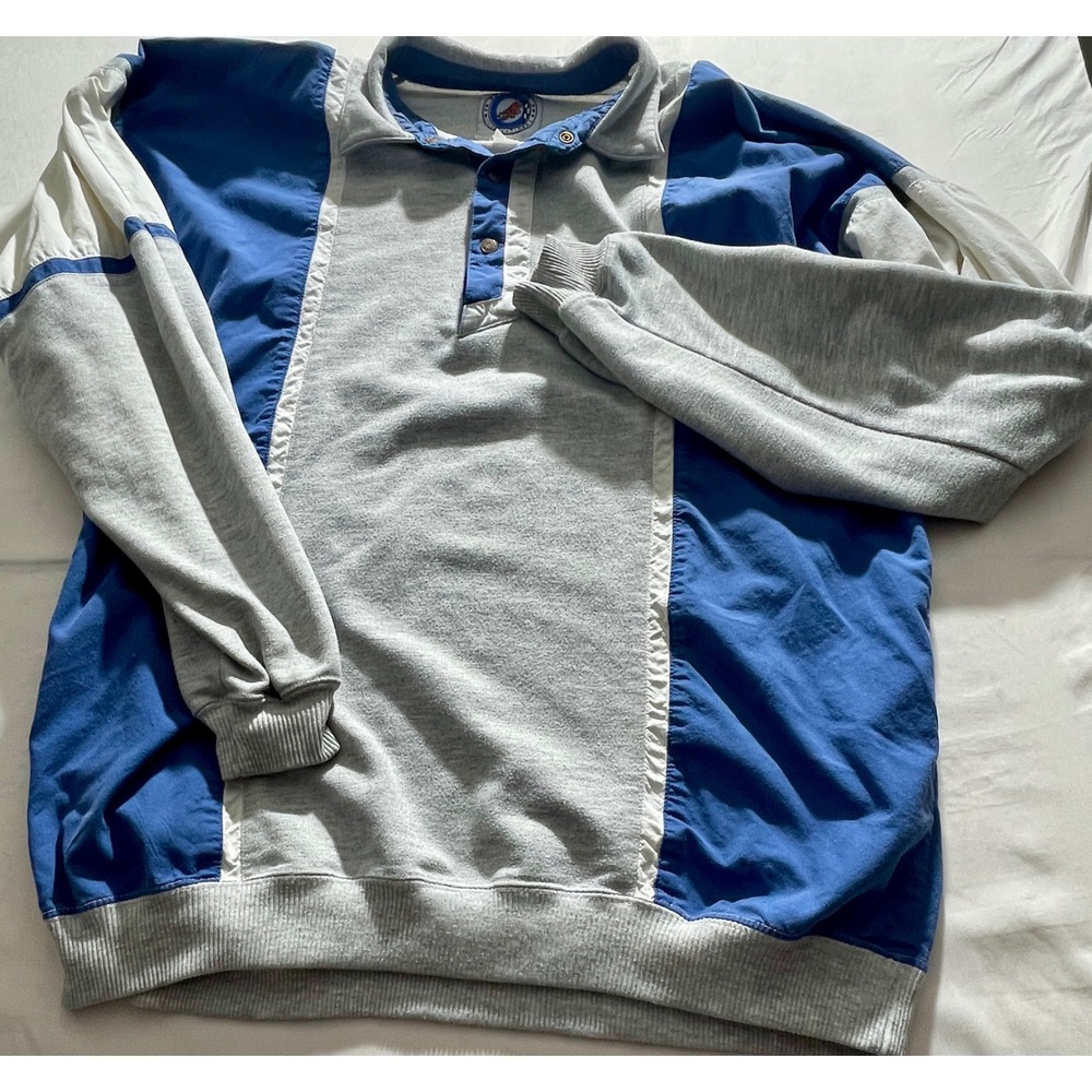 Vintage Greenline International Colorblock Pullover LT Racing 90s Snap Polo